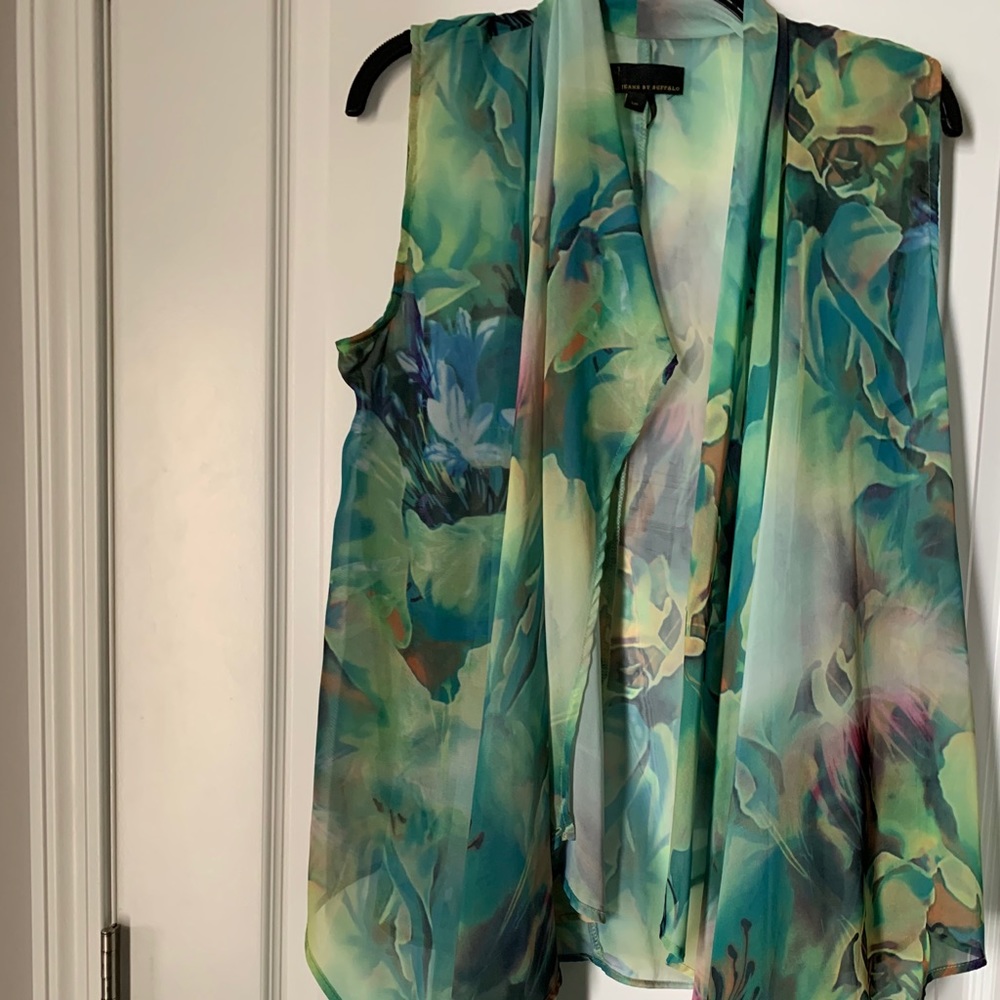 Sheer cover up or vest